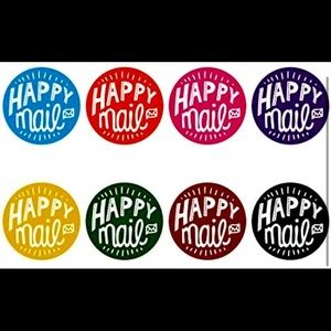 Package stickers Happy Mail 1.5” sticker seal